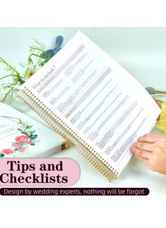 Wedding Planning Book and Organizer, 176 Page Bridal Planner, 9.2" x 11.4", Includes Stickers, Checklists, Pockets, Calendars, Perfect Engagement Gift for Brides - pzsku/Z4F9365CF5B1DF94E69A9Z/45/_/1718521075/cd35869e-3db1-4dac-9f9e-5e27a4f97d76