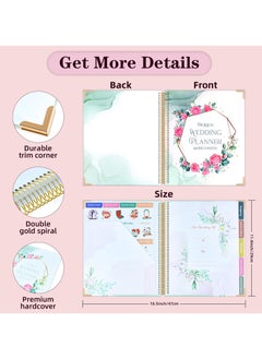 Wedding Planning Book and Organizer, 176 Page Bridal Planner, 9.2" x 11.4", Includes Stickers, Checklists, Pockets, Calendars, Perfect Engagement Gift for Brides - pzsku/Z4F9365CF5B1DF94E69A9Z/45/_/1718521085/91451c7b-1776-490c-aea4-7bde8113e4b8