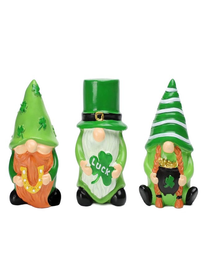 NEWLIGHTURE 3Pcs St. Patrick's Day Gnome Tiered Tray Decor, Lucky Gift Resin Gnome Decorations, Home Ornaments for Table, Shelf - Image 1