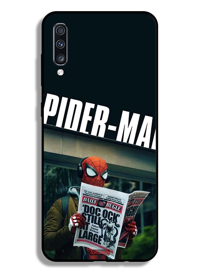 Tolwak Samsung Galaxy A70 Protective Case Cover Spiderman Reading Newspaper  - Image 1
