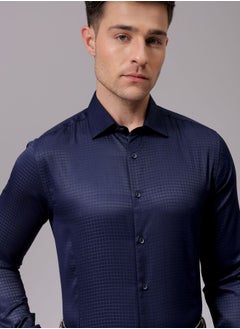 The Indian Garage Co Men Slim Fit Solid Full Sleeves Cutaway Collar Formal Shirt  - Image 1
