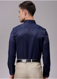 The Indian Garage Co Men Slim Fit Solid Full Sleeves Cutaway Collar Formal Shirt  - Image 2