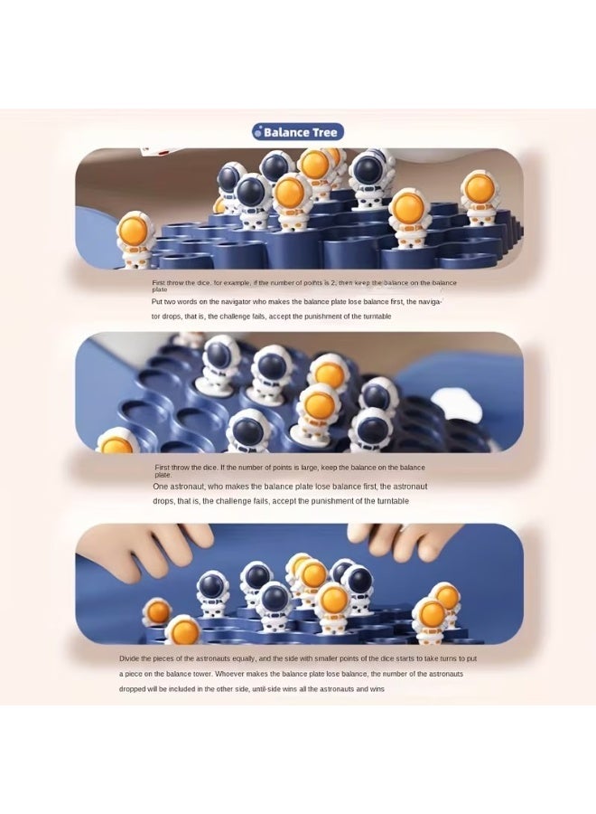 Goolsky [Joyful Learning] Astronaut Balance Tree Board Game - Interactive Family Puzzle Toy for Focus Training, Includes 12 Colorful Spaceman Figures, Multi-Level Challenges, and Durable Plastic Material - Image 3