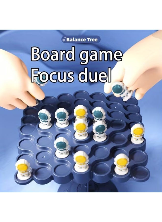 Goolsky [Joyful Learning] Astronaut Balance Tree Board Game - Interactive Family Puzzle Toy for Focus Training, Includes 12 Colorful Spaceman Figures, Multi-Level Challenges, and Durable Plastic Material - Image 2