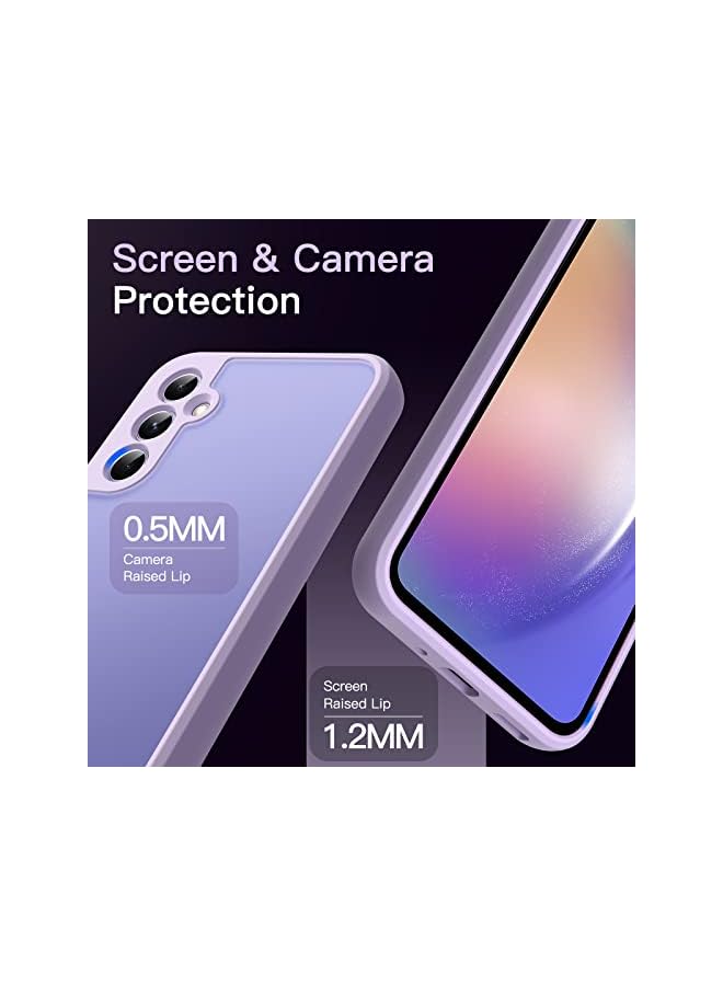Jetech Matte Case For Samsung Galaxy A54 5G 6.4-Inch, Frosted Translucent Back Protective Slim Phone Cover, Anti-Fingerprints (Lilac) - Image 4