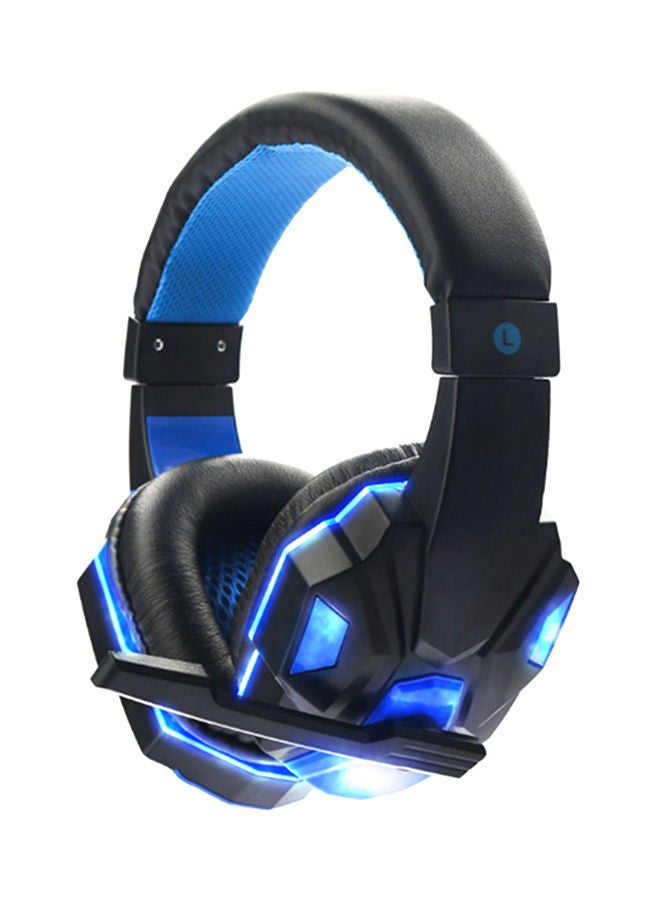 NIBEMINENT Over-Ear Headphones With Mic Black/Blue - Image 1