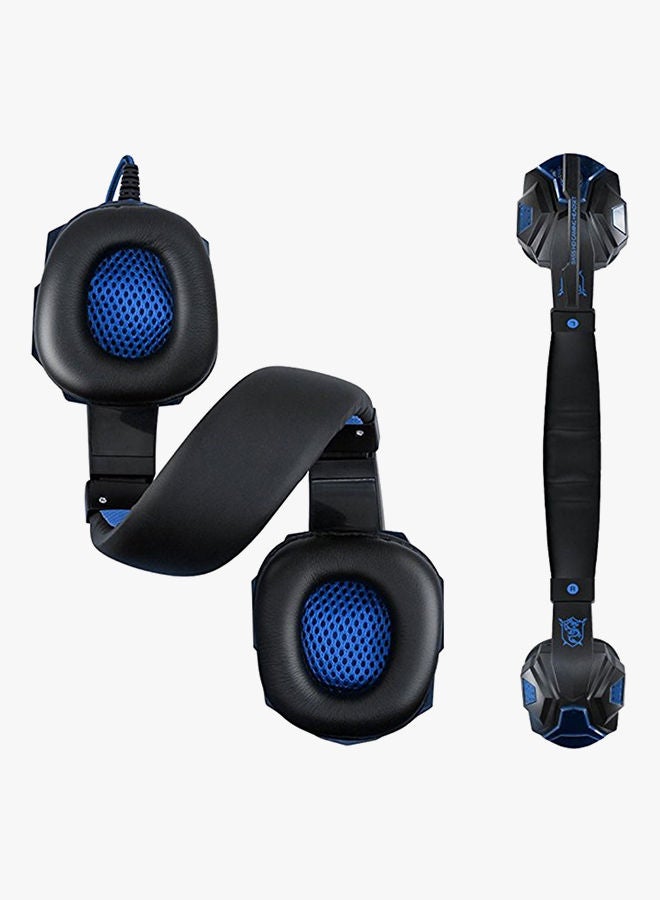 NIBEMINENT Over-Ear Headphones With Mic Black/Blue - Image 2