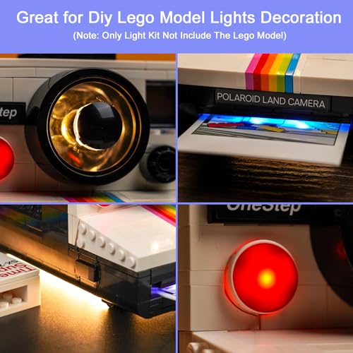 Hilighting Upgraded Led Light Kit for Lego Ideas Polaroid OneStep SX70 Camera Building Set Compatible with Lego 21345 Model Not Included - Image 5