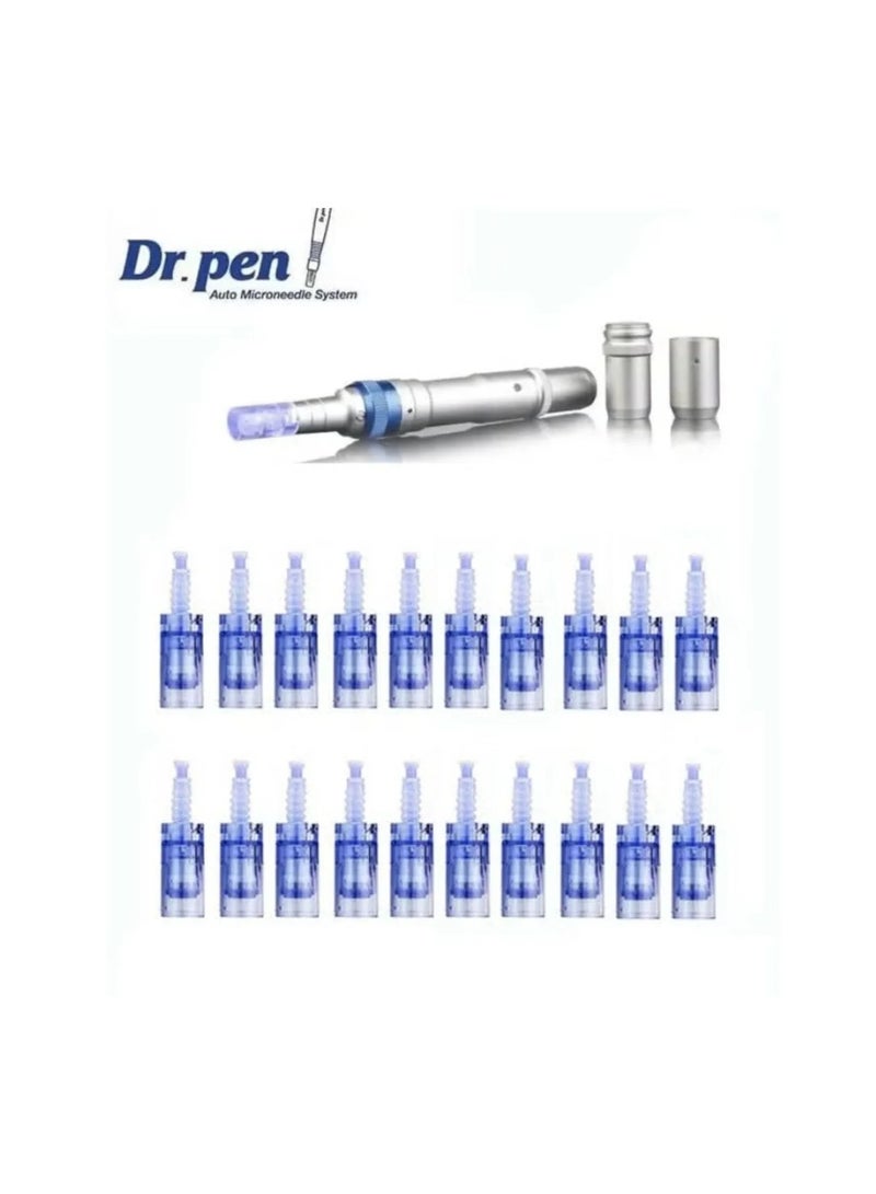 دكتور بن خرطوشة بديلة لجهاز ديرما ألترا A6، تحتوي على 36 إبرة، 20 قطعة، لون أزرق، طول 8 سم. - Image 1