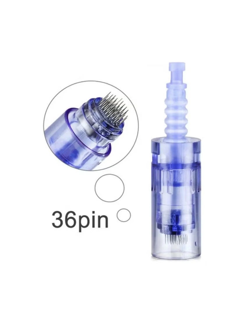 دكتور بن خرطوشة بديلة لجهاز ديرما ألترا A6، تحتوي على 36 إبرة، 20 قطعة، لون أزرق، طول 8 سم. - Image 2