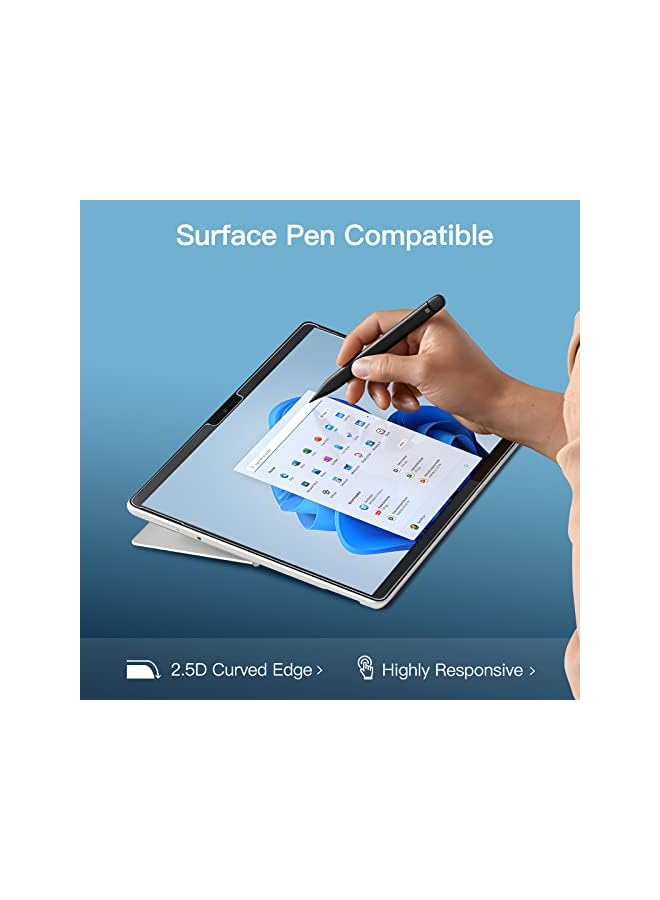 Jetech Screen Protector For Surface Pro 8 2021 And Surface Pro X 2021/2019 13-Inch, 9H Tempered Glass Film, Support Surface Pen, Hd Clear, 2-Pack - Image 3