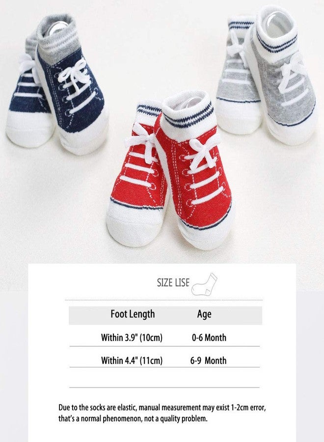 Zumou Baby Infant Anti Slip Non Skid Boys Sports Sneaker Shoe Socks 6 Pairs (0-6 Months, Colorful 6 Pairs) - Image 3