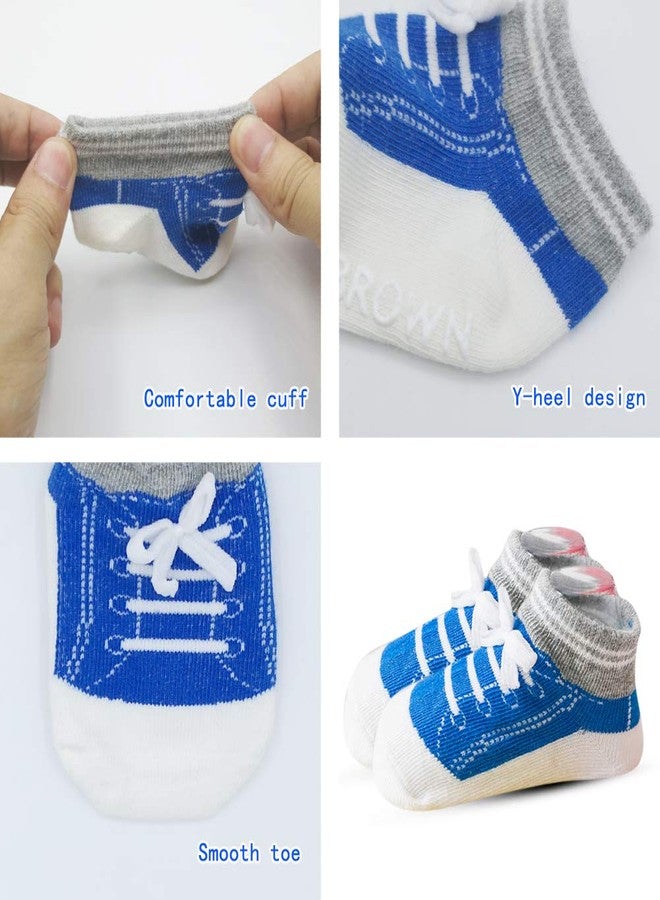 Zumou Baby Infant Anti Slip Non Skid Boys Sports Sneaker Shoe Socks 6 Pairs (0-6 Months, Colorful 6 Pairs) - Image 5