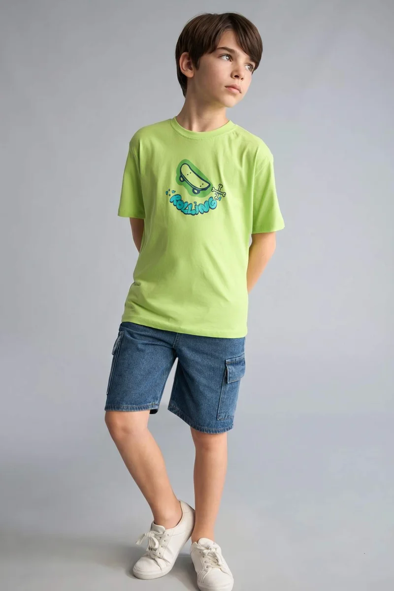 DeFacto Boy New Regular Fit Printed T-Shirt