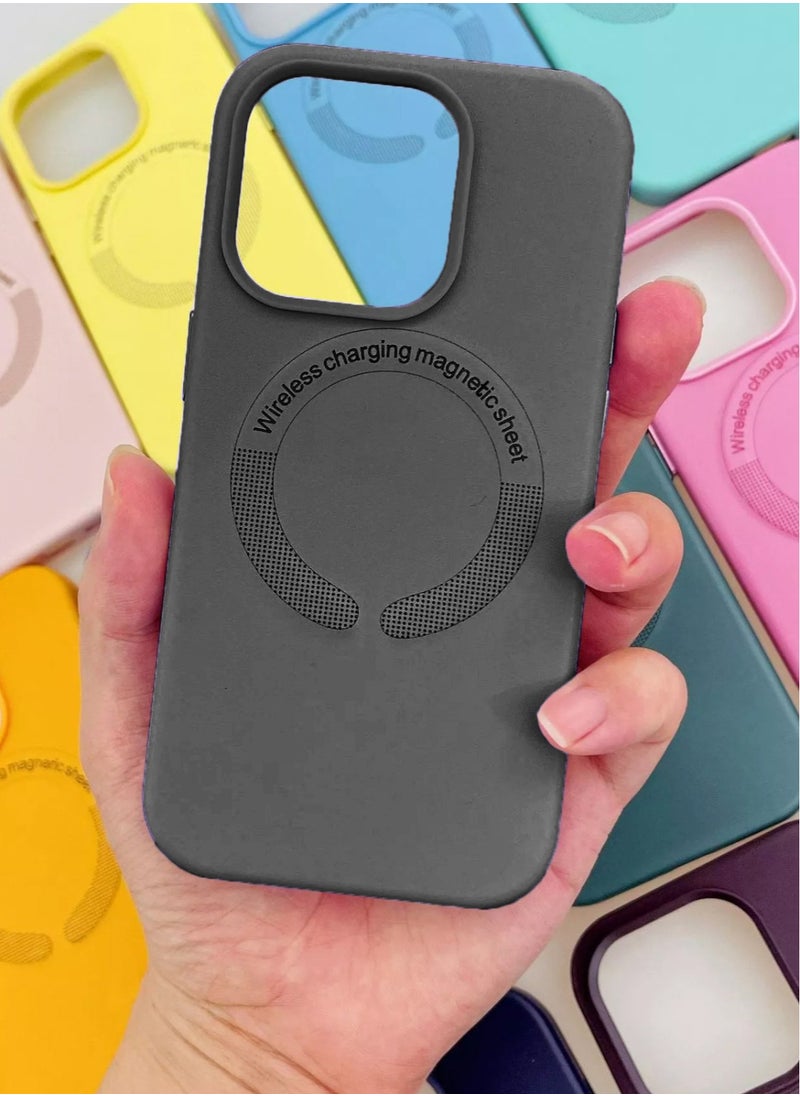 Techie - Techie Soft Smooth Silicone MagSafe Back Cover Case inner side Microfiber Lining for Apple iPhone 15 Plus – Black - Image 1