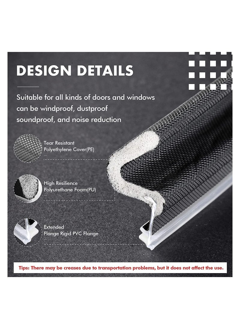 SYOSI - Door Weather Stripping, Soundproof Door Seal, Shaped Foam Kerf Weather Stripping Door Frame Weather Stripping, for Doors Windows, Card Slot Installation Seals 40 Feet 13Meter) - Image 1