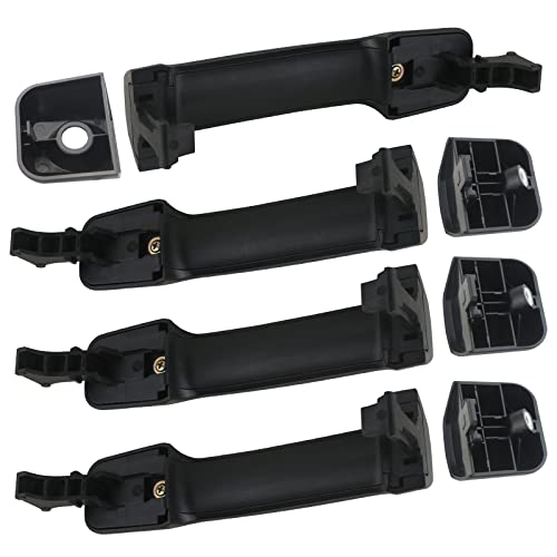 Osompar 4PCS Exterior Door Handle Compatible with Toyota Tundra 20072020 Black Front Rear Driver Passenger Side Replaces 692100C020 692170C020 692170C040 - Image 3