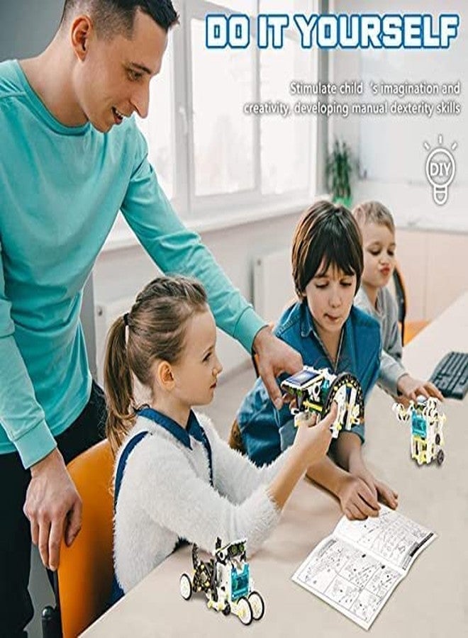 GKNEX مجموعة روبوتات الطاقة الشمسية التعليمية GKNEX 13 في 1 للأطفال - لعبة STEM يمكنك تركيبها بنفسك، مجموعة روبوتات تعمل بالطاقة الشمسية، هدية تعليمية عملية في العلوم والهندسة - Image 3