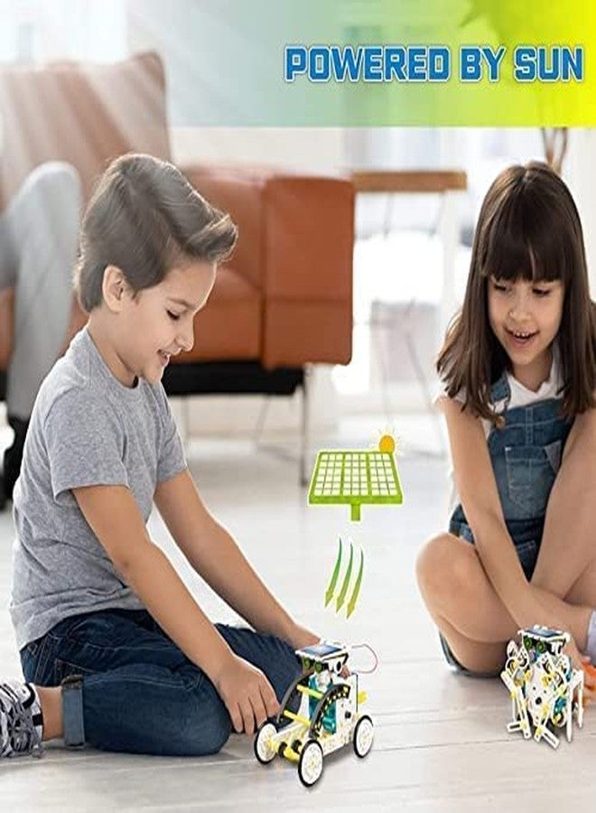 GKNEX مجموعة روبوتات الطاقة الشمسية التعليمية GKNEX 13 في 1 للأطفال - لعبة STEM يمكنك تركيبها بنفسك، مجموعة روبوتات تعمل بالطاقة الشمسية، هدية تعليمية عملية في العلوم والهندسة - Image 2