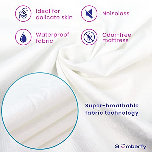 Slumberfy Waterproof Mattress Protector by Slumberfy | Hypoallergenic Bamboo Mattress Protector | Natural + Breathable Jacquard Fabric | King Mattress Cover – 76x80” - Image 4