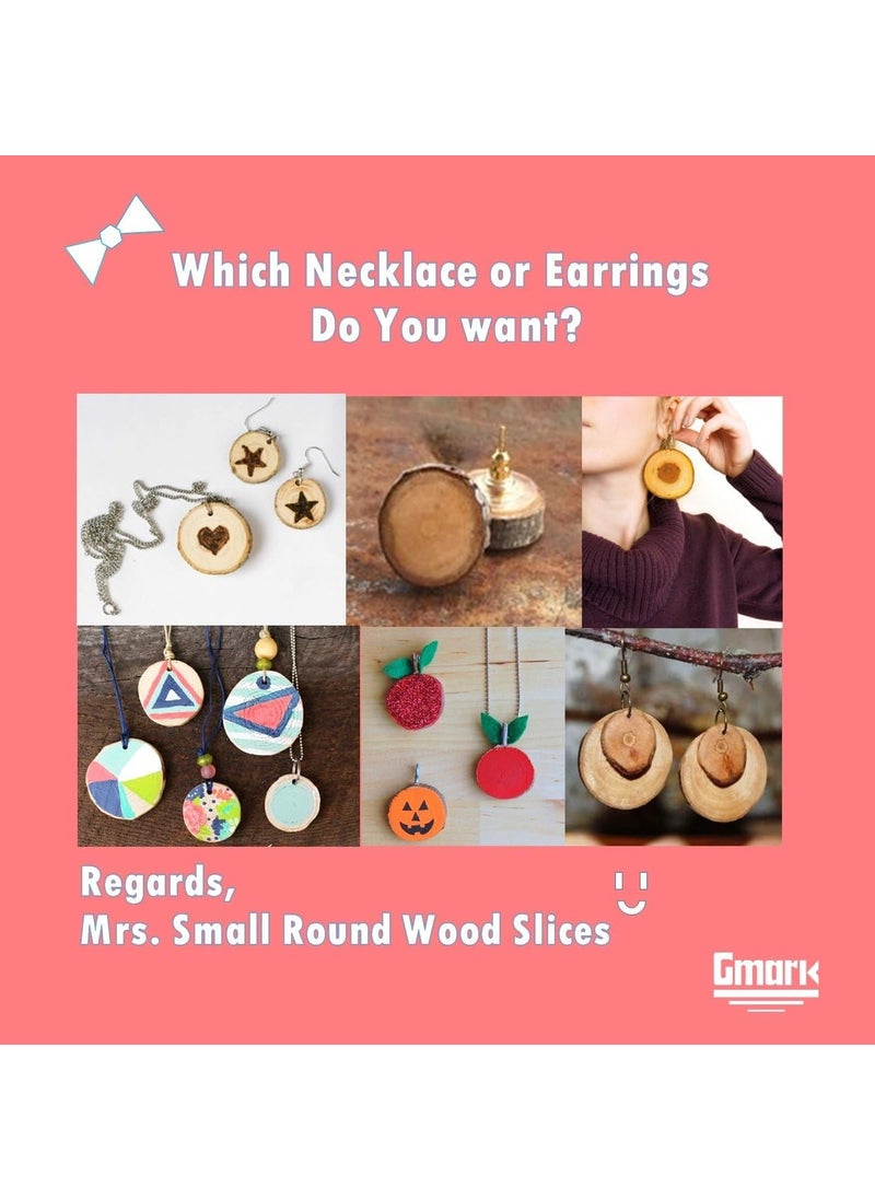 Gmark Gmark Natural Wood Slices 115 Unfinished Round Discs 50 ct Tree Bark Wooden Circles for DIY Crafts GM1083  - Image 4