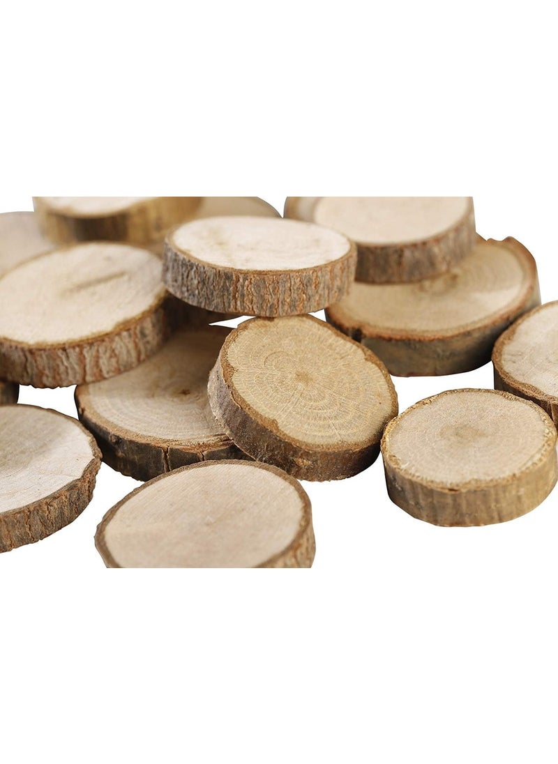 Gmark Gmark Natural Wood Slices 115 Unfinished Round Discs 50 ct Tree Bark Wooden Circles for DIY Crafts GM1083  - Image 1