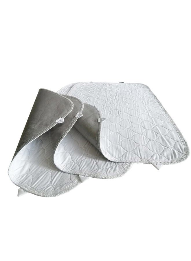 Careboree 3 Pack Cotton Top Quilted Chair Pad Washable Waterproof Extra Absorbent Reusable Children and Pet Pads Small(18" x 24") - Image 1