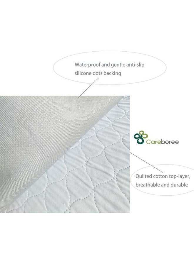 Careboree 3 Pack Cotton Top Quilted Chair Pad Washable Waterproof Extra Absorbent Reusable Children and Pet Pads Small(18" x 24") - Image 2