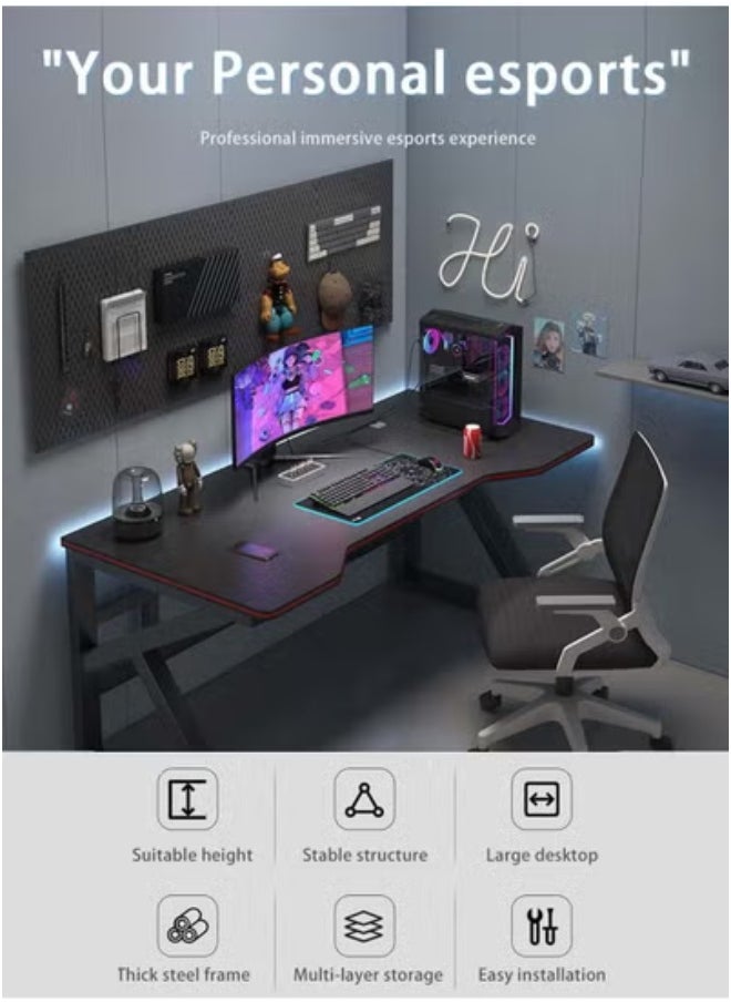 AGD Gaming Desk,Computer Desk, Study Desk Modern, Home Office Desk ,PC Desk for Work Writing Study Gaming Bedroom Computer Table Executive Workstation  - Image 1