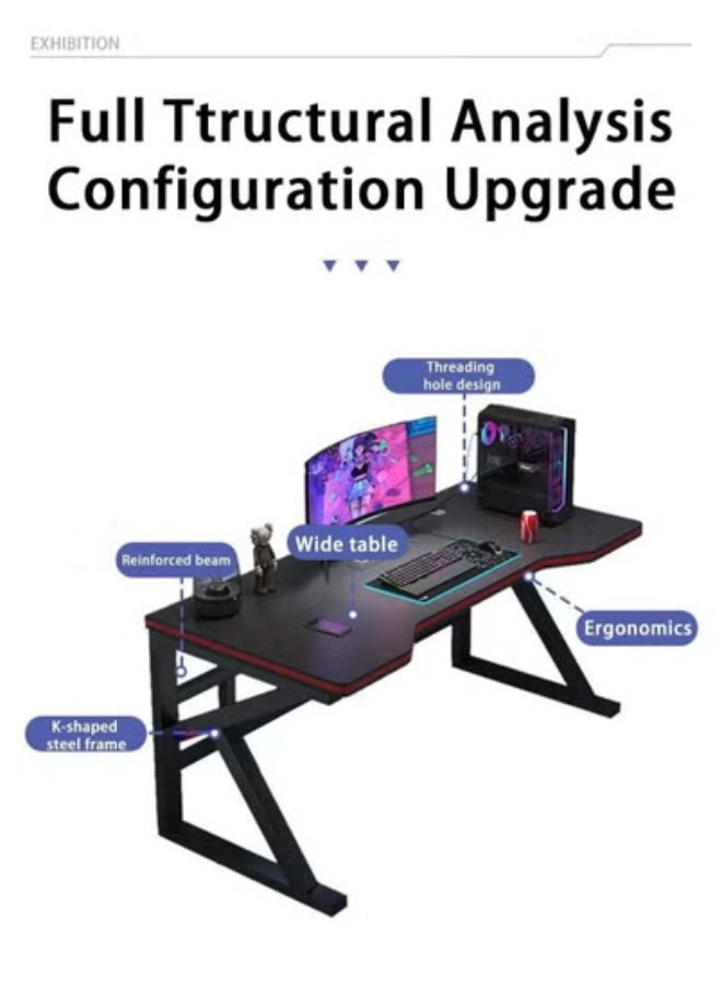 AGD Gaming Desk,Computer Desk, Study Desk Modern, Home Office Desk ,PC Desk for Work Writing Study Gaming Bedroom Computer Table Executive Workstation  - Image 2