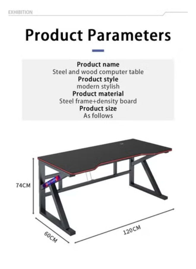 AGD Gaming Desk,Computer Desk, Study Desk Modern, Home Office Desk ,PC Desk for Work Writing Study Gaming Bedroom Computer Table Executive Workstation  - Image 3