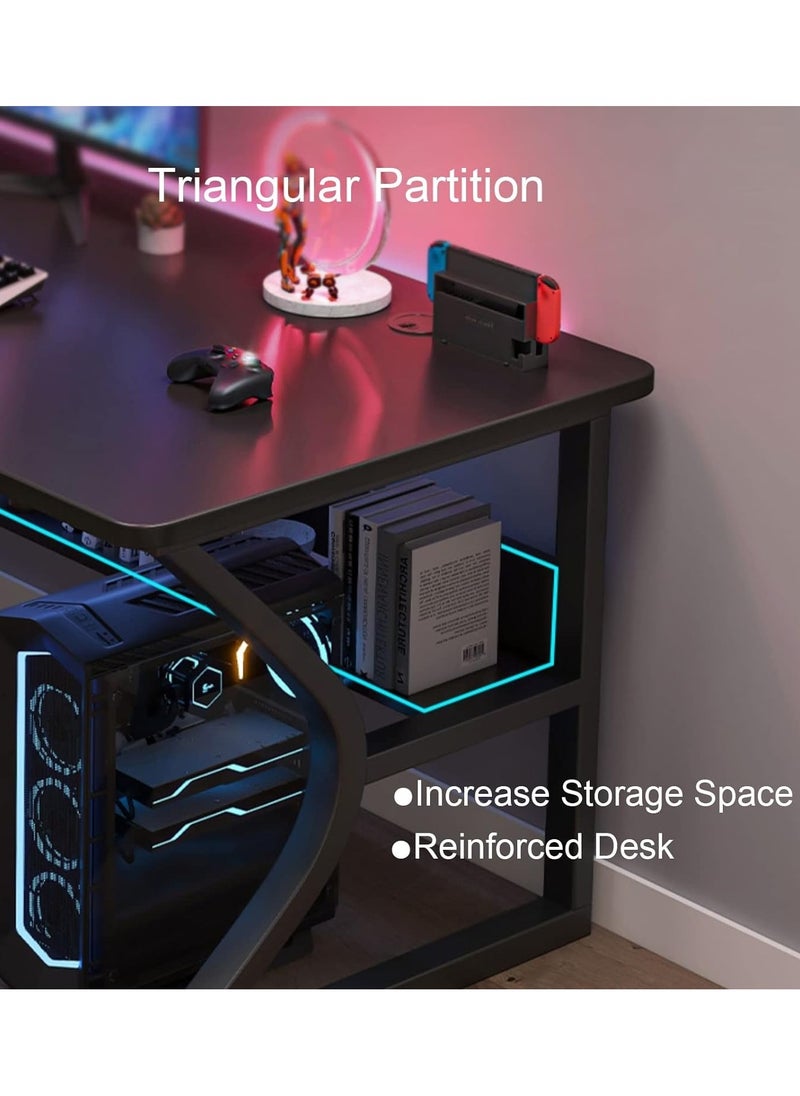 AGD - Gaming Desk,Computer Desk, Study Desk Modern, Home Office Desk ,PC Desk for Work Writing Study Gaming Bedroom Computer Table Executive Workstation - Image 1