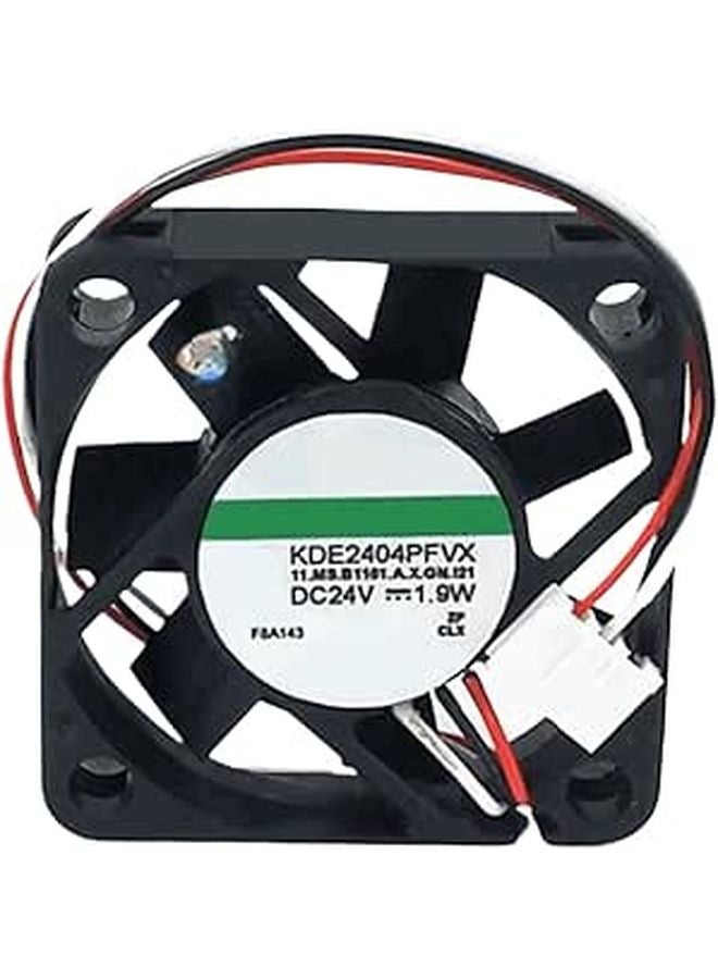40 ملم 40x40x10 ملم مروحة تبريد تيار مستمر 24 فولت بمحمل كروي مزدوج 1 9 واط KDE2404PFVX - Image 1