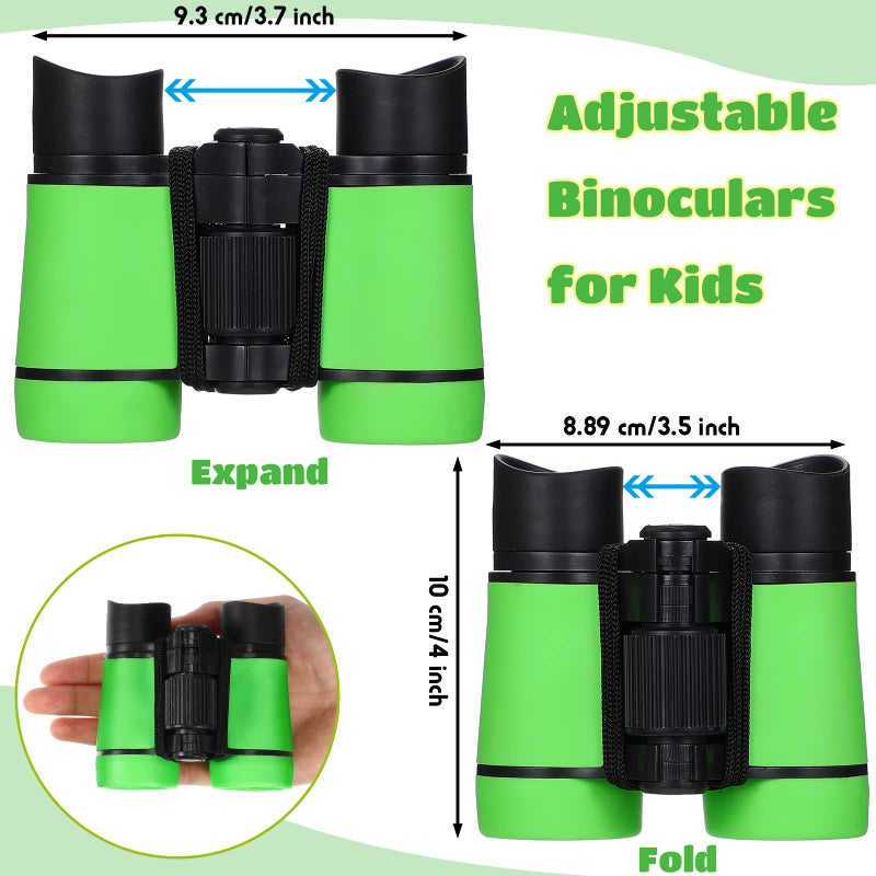 Yunsailing 6 Pack Kids Binoculars Shock Proof Toy Binoculars Set for Age 3-12 Years Boys Girls Hunting Folding Small Telescope Birthday Gifts Bird Watching Educational Learning Camping Outdoor (Vivid Colors) - Image 2