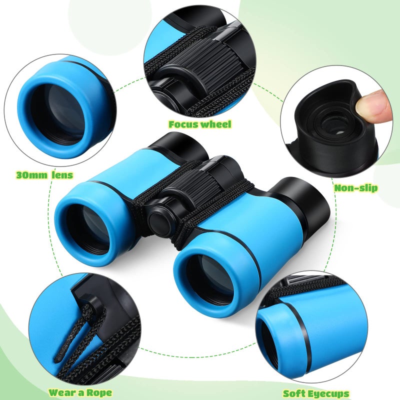 Yunsailing 6 Pack Kids Binoculars Shock Proof Toy Binoculars Set for Age 3-12 Years Boys Girls Hunting Folding Small Telescope Birthday Gifts Bird Watching Educational Learning Camping Outdoor (Vivid Colors) - Image 3