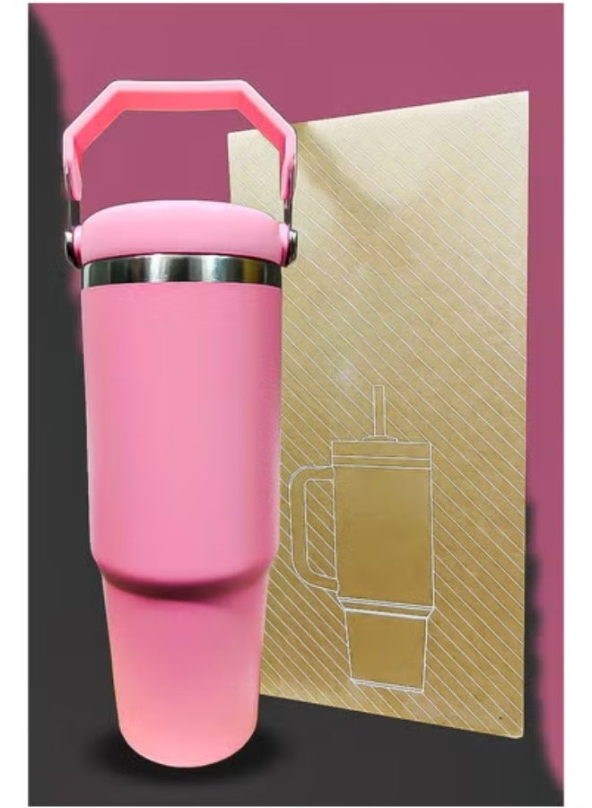 Stanley 30oz Tumbler – Stainless Steel Travel Mug with Reusable Straw | BPA-Free, Eco-Friendly & Dishwasher Safe | Leak-Proof FlowState™ Lid | Double-Wall Vacuum Insulated Keeps Drinks Hot for 16hrs & Cold for 24hrs | Slim Base Fits Car Cup Holders | Rugged Ergonomic Handle for Travel, Office, Gym & Daily Commute | Durable Reusable Thermal Cup for Coffee, Water & Tea - Image 4