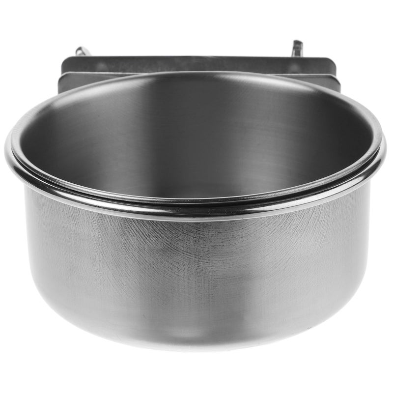 Elevated Stainless Steel Dog Bowl Set With Dual Hanging Mounts For Kennel Feeding 10cm Raised - Image 2