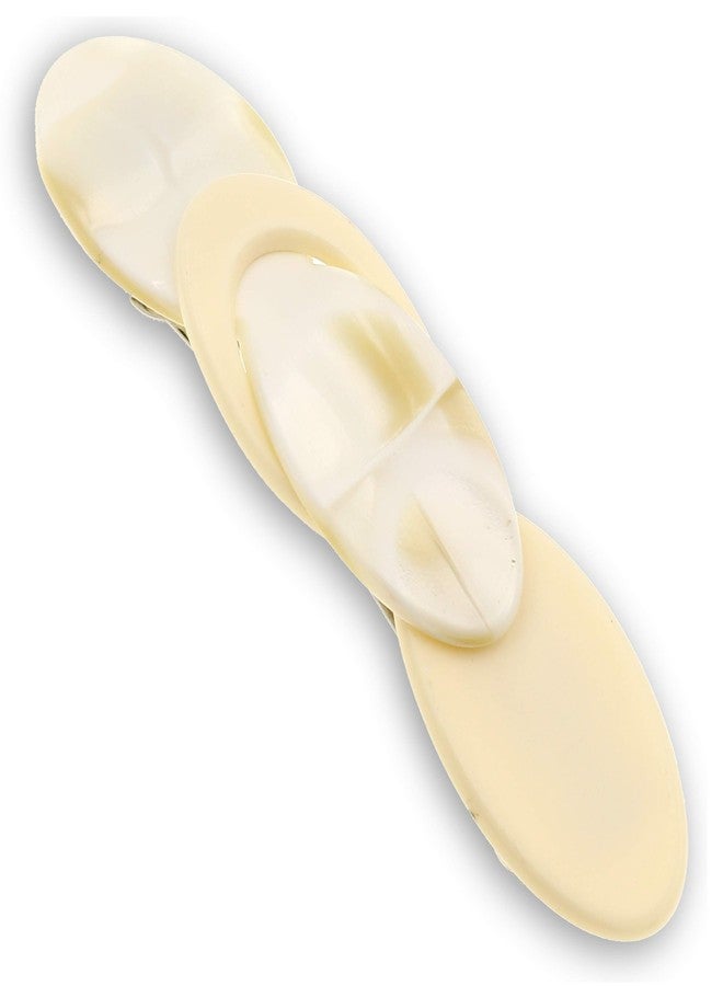 Camila Paris CP2337 French Hair Barrette Clip for Girls Handmade Cream Pearl, Metal Automatic Clasp Strong Hold Grip Hair Clips for Women, No Slip Durable Styling Girls Hair Accessories Made in France - Image 2