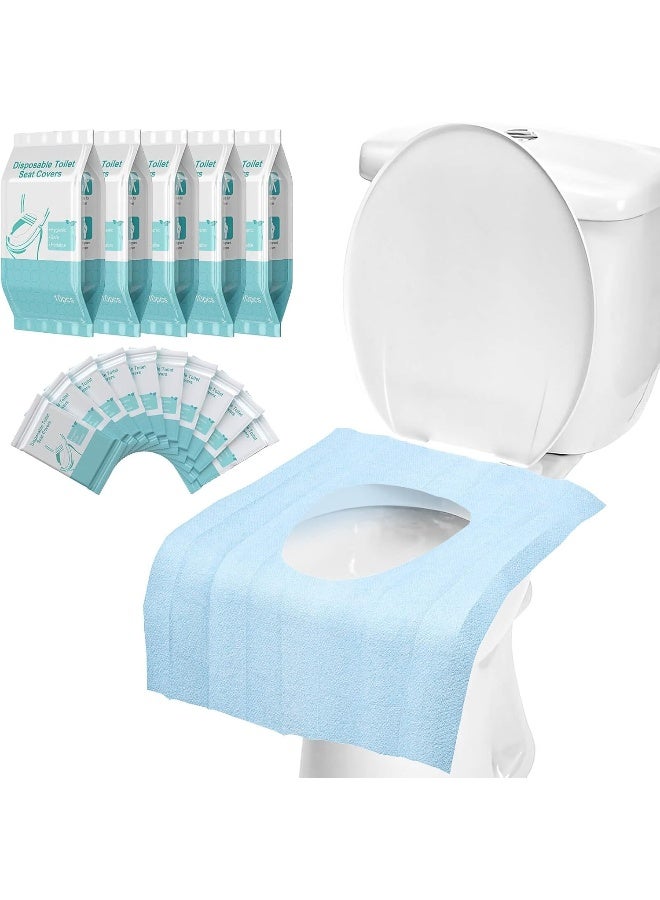 Mckanti 50 Pack Toilet Seat Covers Disposable - Waterproof 16x24 Inch Extra Large Individually Wrapped Toilet Seat Shields Travel Accessories for Adults Kids - Image 1