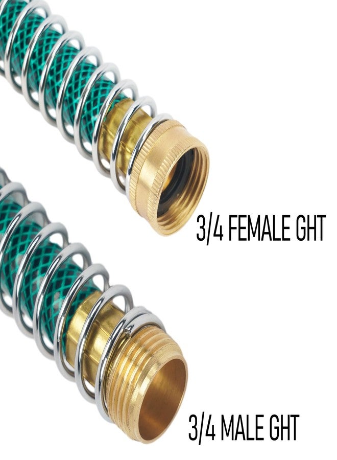 LIULO TOOL 2 Pack Garden Hose Protector, Brass Hose Extension Adapter with Coil Spring, Garden Faucet Extension - Image 2