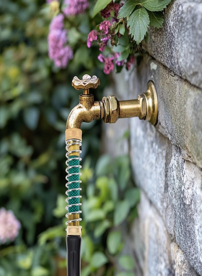 LIULO TOOL 2 Pack Garden Hose Protector, Brass Hose Extension Adapter with Coil Spring, Garden Faucet Extension - Image 5