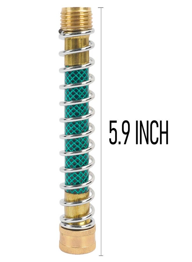 LIULO TOOL 2 Pack Garden Hose Protector, Brass Hose Extension Adapter with Coil Spring, Garden Faucet Extension - Image 3