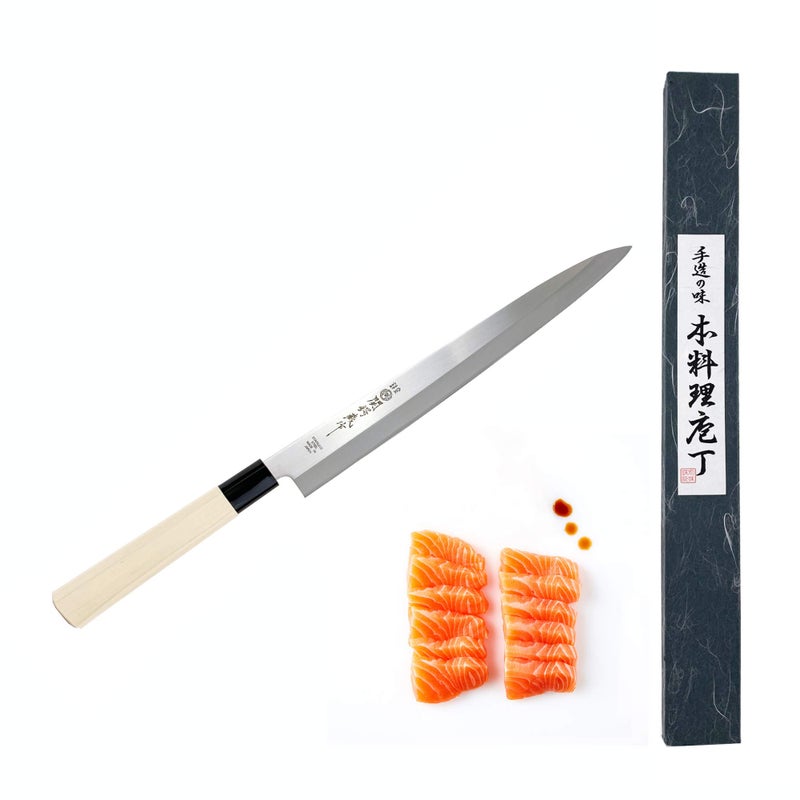 JapanBargain 1559, Japanese Yanagiba Knife Sashimi Knife Sushi Knife Japanese Chef Knife Made in Japan High Carbon Stainless Steel Extra Long Blade 10-1/2 inch, 270mm - Image 2