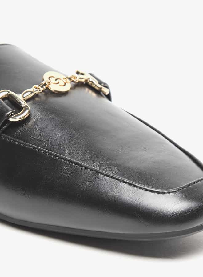 Celeste Women's Pointed Toe Slip-On Mules with Metallic Accent  - Image 5