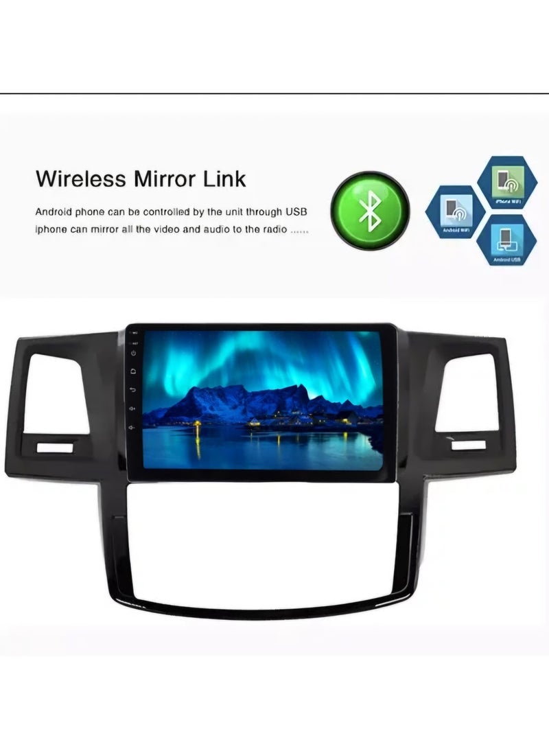 Generic Android Car Radio Display, 2 Din Stereo for FM Radio, YouTube, Bluetooth, WI-FI, USB, Apple Car play, GPS Navigation (2+32Gb) Toyota Fortuner Hilux 2007-2015, With Rear Camera  - Image 3