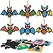 Fennoral 12 Pack Bat Crafts for Kids Bat Crafts Kits Make You Own Bat Foam Stickers Ornament DIY Arts and Crafts for Kids Girls Boys Halloween Party Supplies Halloween Decoration - Image 3