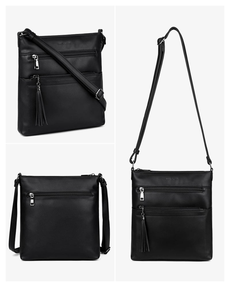 MASINTOR Crossbody Purses for Women, Multi Pocket Casual Crossbody Bag, Adjustable Strap Shoulder Bag with Tassel - Image 5