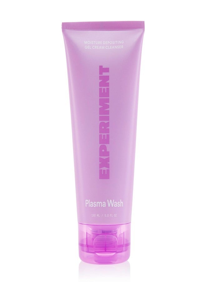 Experiment Plasma Wash Moisture Depositing Gel Cream Cleanser - Hydrating, Barrier Restoring, and Non-Stripping Face Wash with Glycerin and Jojoba Oil, 5.0 FL OZ - Gentle for All Skin Types - Image 1