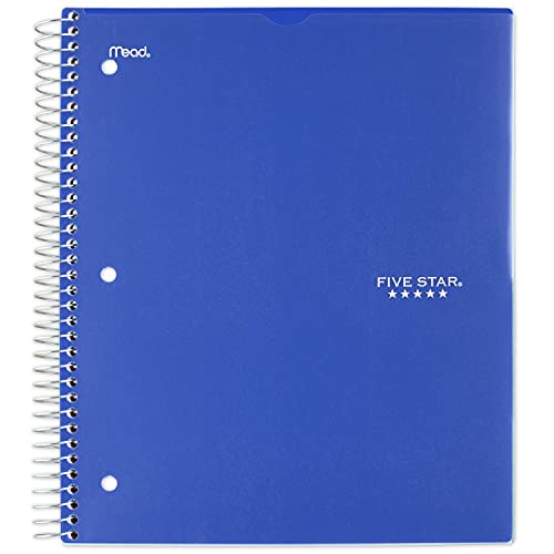 Five Star Spiral Notebook, 3 Subject, College Ruled Paper, 150 Sheets, 11" x 8-1/2, Customizable Cover, Color Selected For You, 1 Count (08232) - Image 1