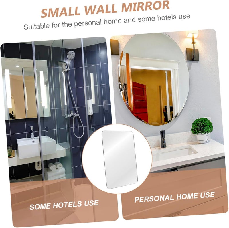 12pcs Acrylic Flexible Mirror Sheets Self-Adhesive Non Wall Stickers for Bedroom Bathroom Living Room Decor Easy Installation Versatile Decorative Mirrors - Image 2